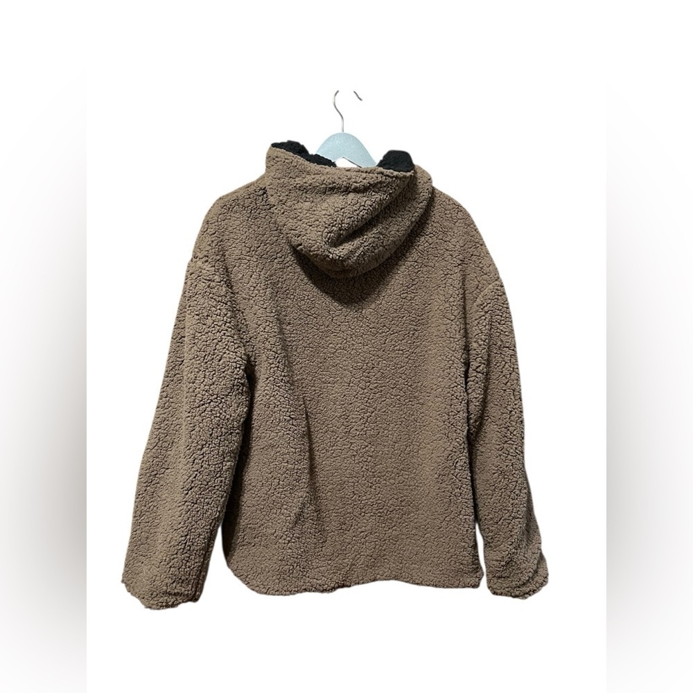 Reversible Sherpa Hooded Jacket Size Large — image 3 of 6